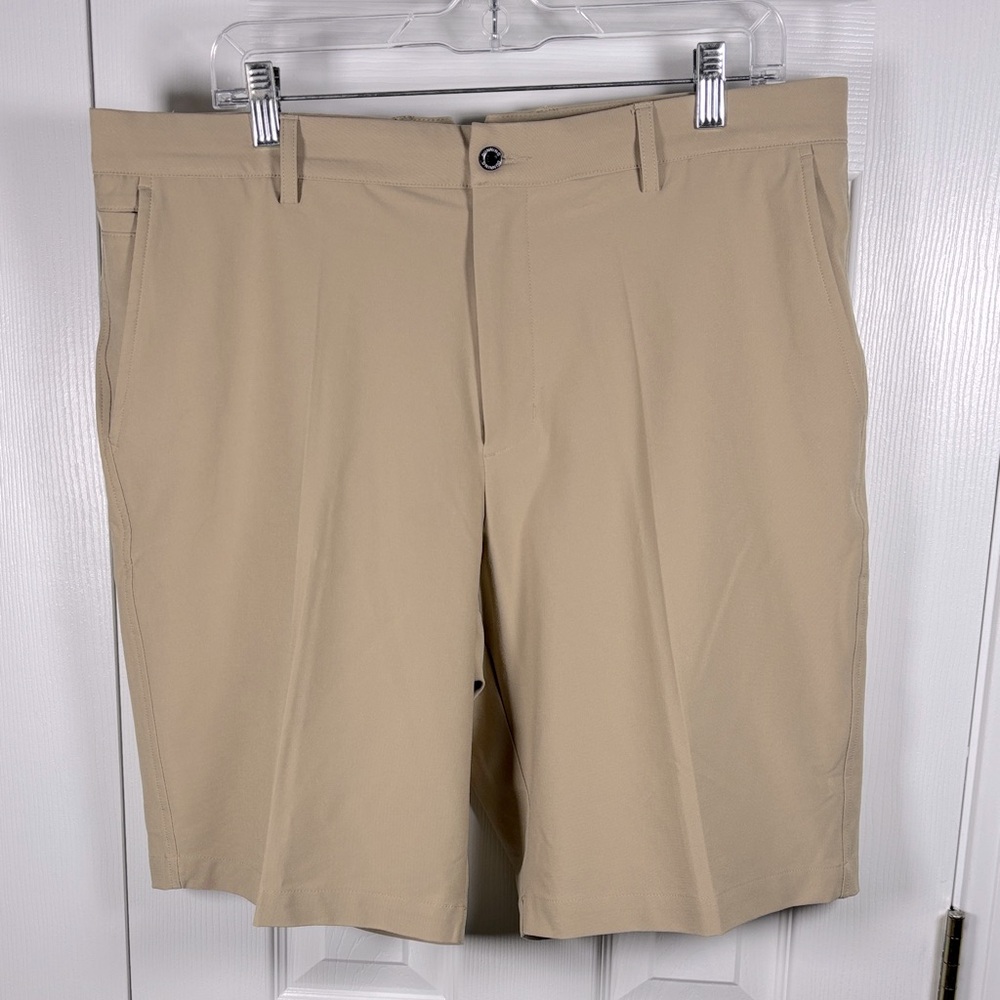 Dunning Player Golf Fit Woven 10” Khaki Short Size 36